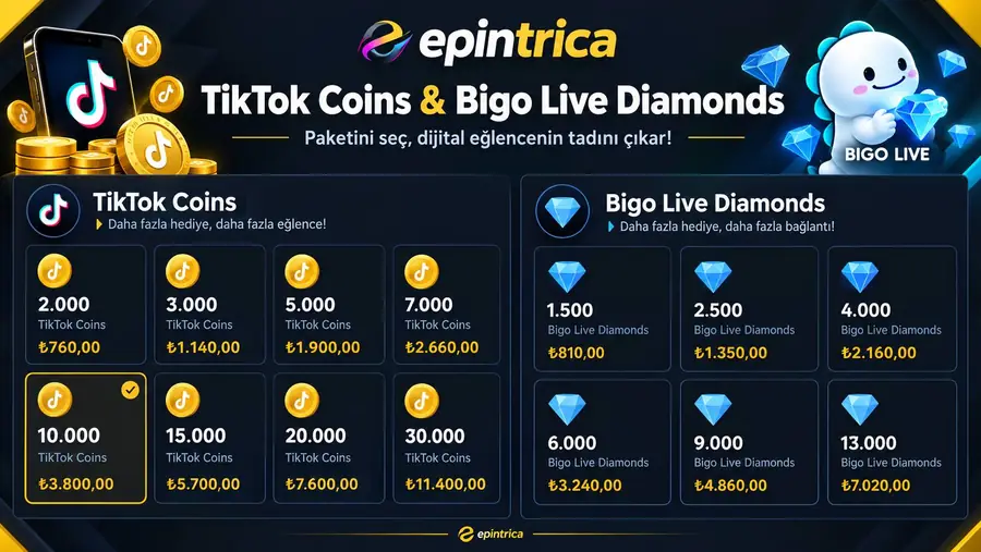 epintrica özel kampanya TikTok Bigo Tango Likee Yalla